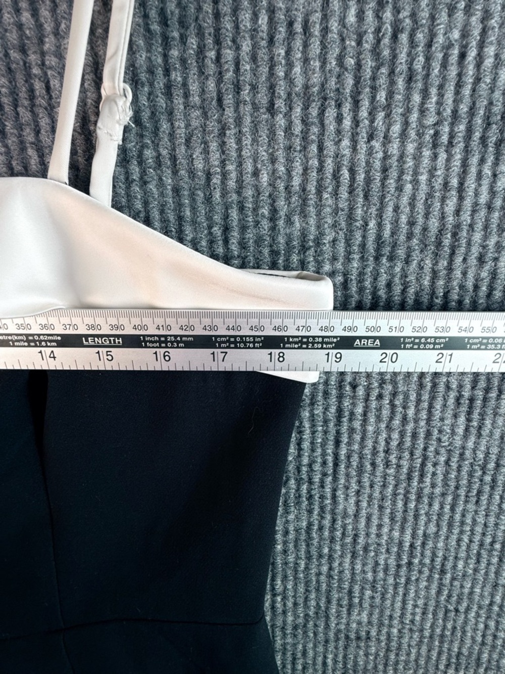 French Connection Black Mini Dress with White Bandeau - Picture 10 of 13